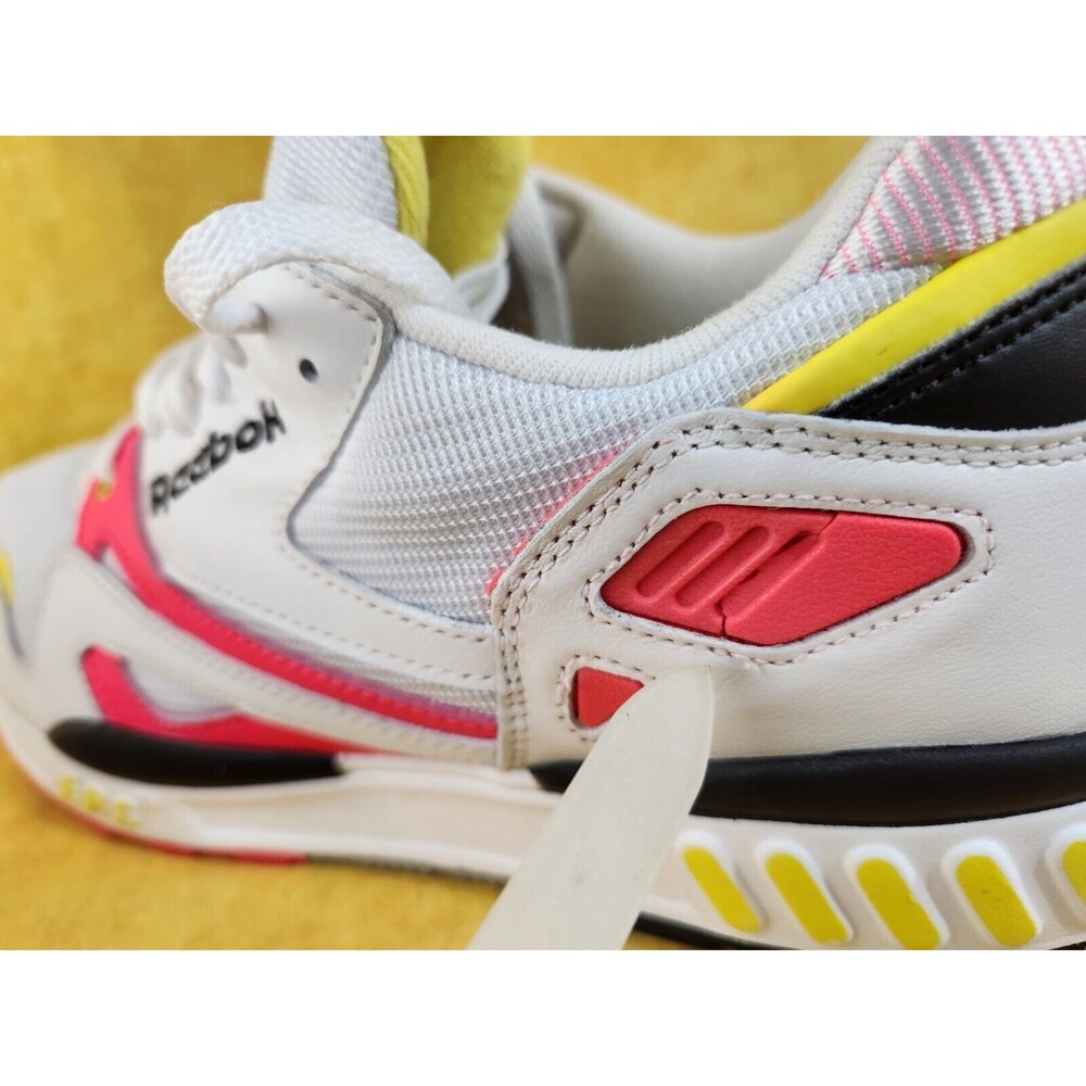 Vtg Mens Reebok ERS 5000 Running Trainers Shoes Pink/neon‎ White Leather  Size 8 - Picture 6 of 16